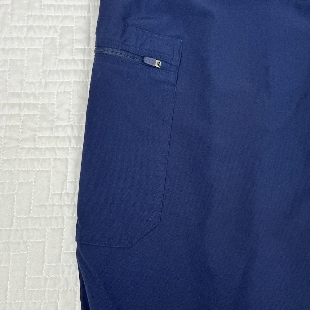 FIGS Cairo Cargo Scrub Pants Men's XXL Zip Fly Blue Technical Collection